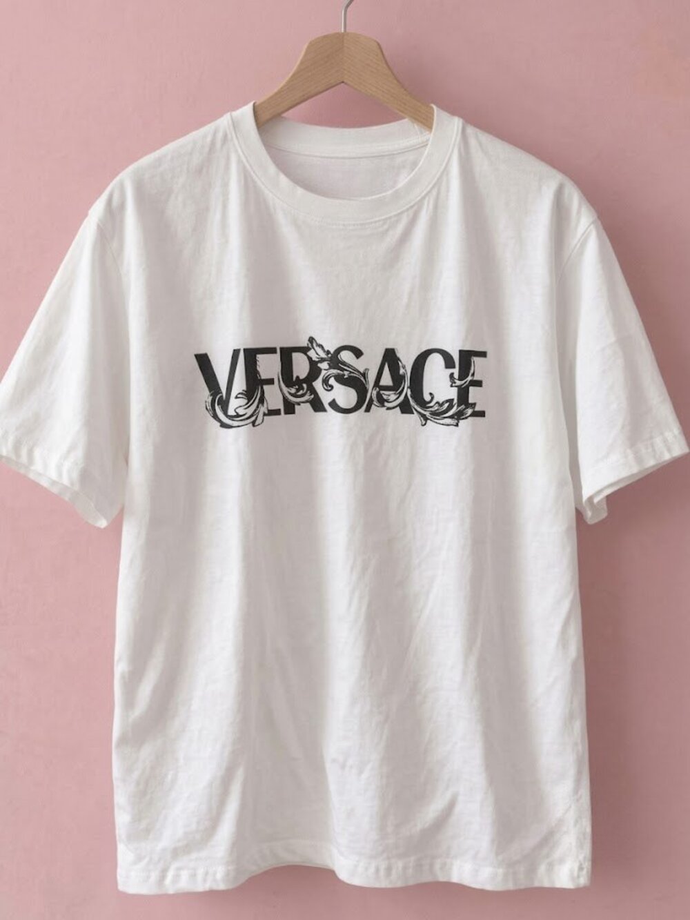 VERSACE White Graphic Logo T-Shirt